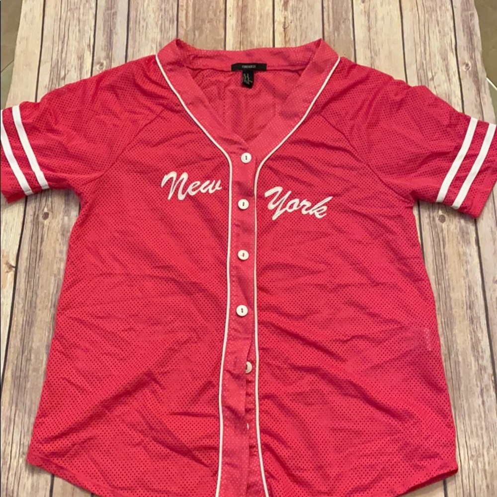 FOREVER 21 MESH JERSEY SZ MEDIUM